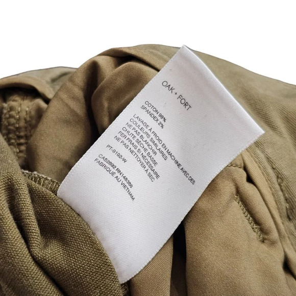 Oak + Fort Womens High Rise Cargo Utility Straight Leg Pants  Size Medium Green - Picture 8 of 8